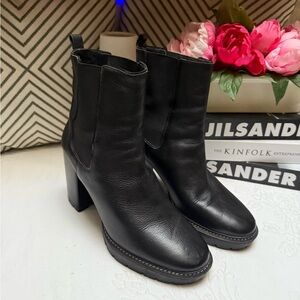 Tory Burch Black Leather Ankle Boots